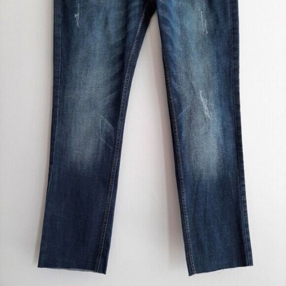 PD&C Stretch Distressed Slim Blue Jeans Men's Sz 33 - Picture 4 of 10